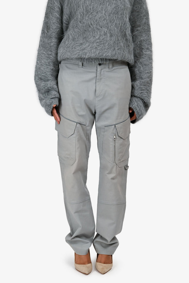 Louis Vuitton Grey Cotton Cargo Pants Size 38 Mens