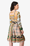 Burberry Pink/Multicolour Silk Long Sleeve Novacheck Dress Size 6