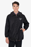 Prada 2020 Black Re-Nylon Zip Up Hooded Coat Size 36 Mens