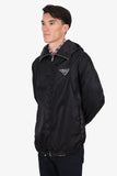 Prada 2020 Black Re-Nylon Zip Up Hooded Coat Size 36 Mens