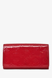 Louis Vuitton 2014 Fuscia Vernis Leather Monogram Sarah Wallet on Chain