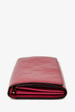 Louis Vuitton 2014 Fuscia Vernis Leather Monogram Sarah Wallet on Chain