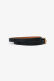Hermes Black Leather Behapi Double Tour Bracelet