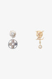 Louis Vuitton 18K White/Yellow Gold Idylle Blossom LV Logo Diamond Ear Studs