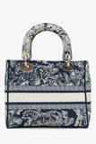 Christian Dior Black/White Toile de Jouy 'Lady D-Lite' Top Handle with Strap