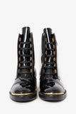 Louis Vuitton Patent Leather Combat Boots Size 37