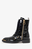 Louis Vuitton Patent Leather Combat Boots Size 37