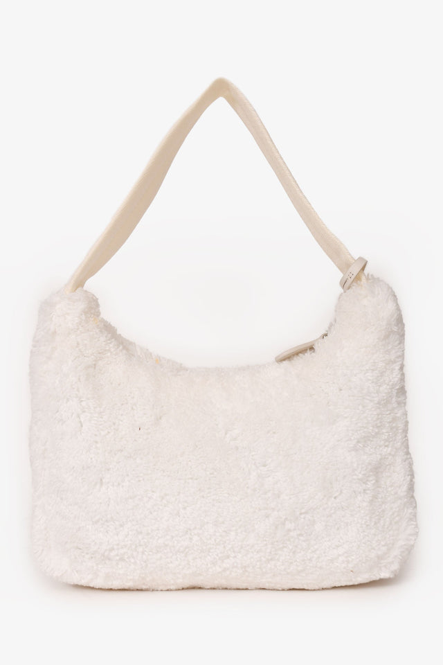 Prada White Terry Cloth Re-Edition 2000 Shoulder Bag
