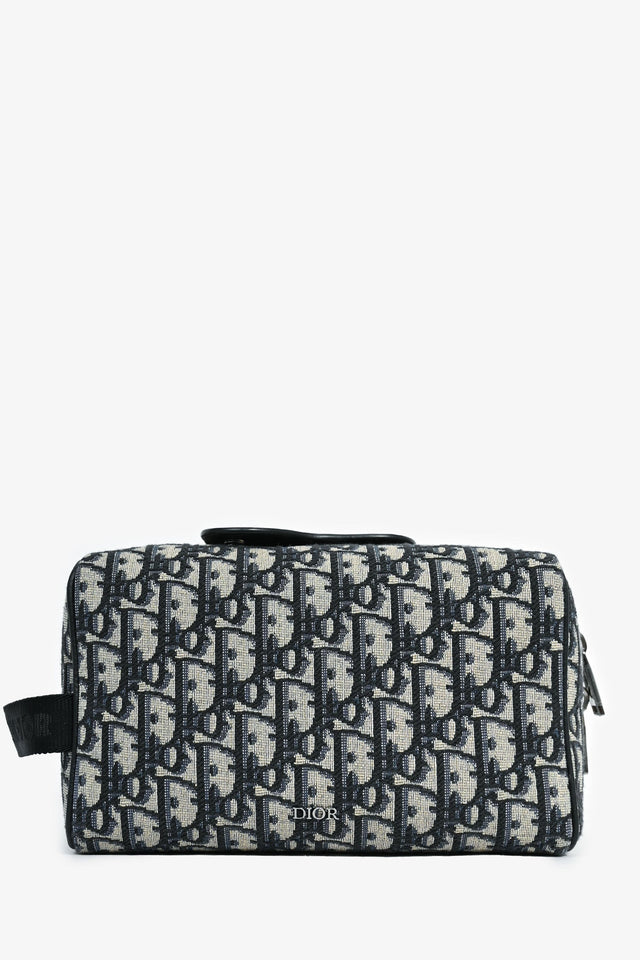 Christian Dior Navy Oblique 'Manity Case' Pouch