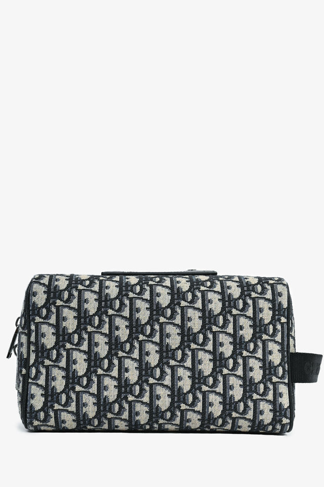 Christian Dior Navy Oblique 'Manity Case' Pouch