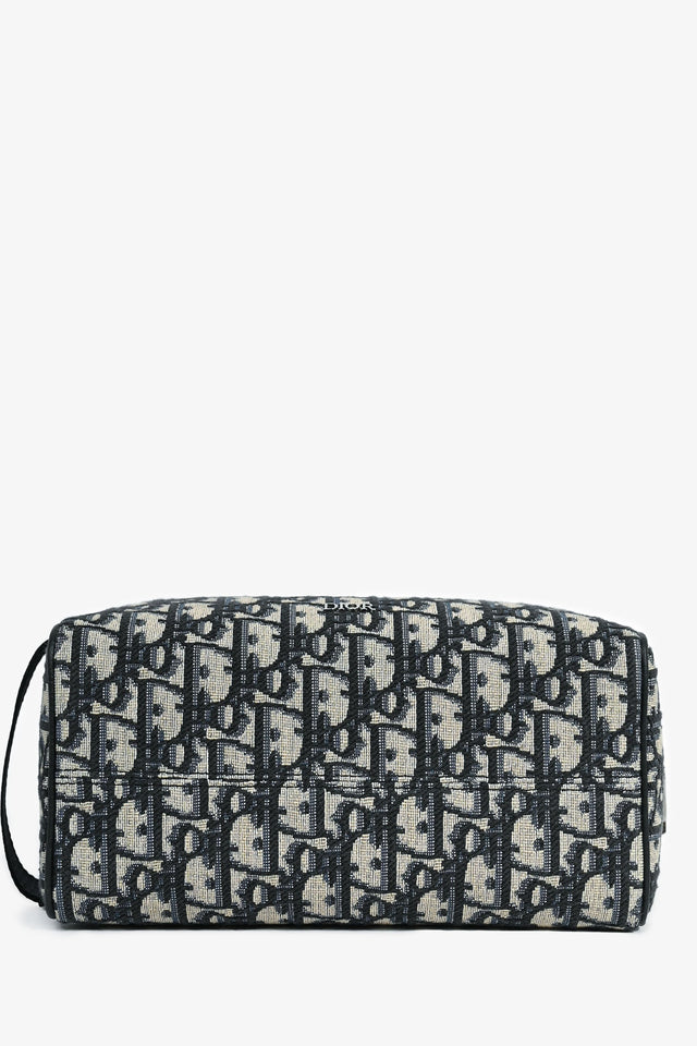 Christian Dior Navy Oblique 'Manity Case' Pouch