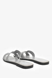 Hermes Silver Glitter Oran Sandals Size 40.5