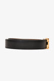 Hermes Black/Taupe Leather Reversible H Belt