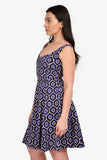 Prada 2012 Purple/Black Geometric Sundress Size 36