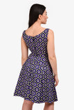 Prada 2012 Purple/Black Geometric Sundress Size 36