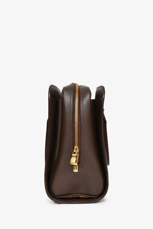 Louis Vuitton 1998 Brown Damier Ebene Triana Top Handle Bag