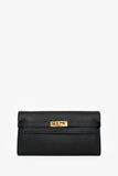 Hermes 2012 Black Epsom Leather Kelly Wallet