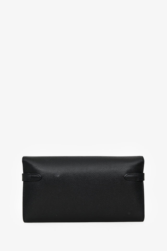 Hermes 2012 Black Epsom Leather Kelly Wallet