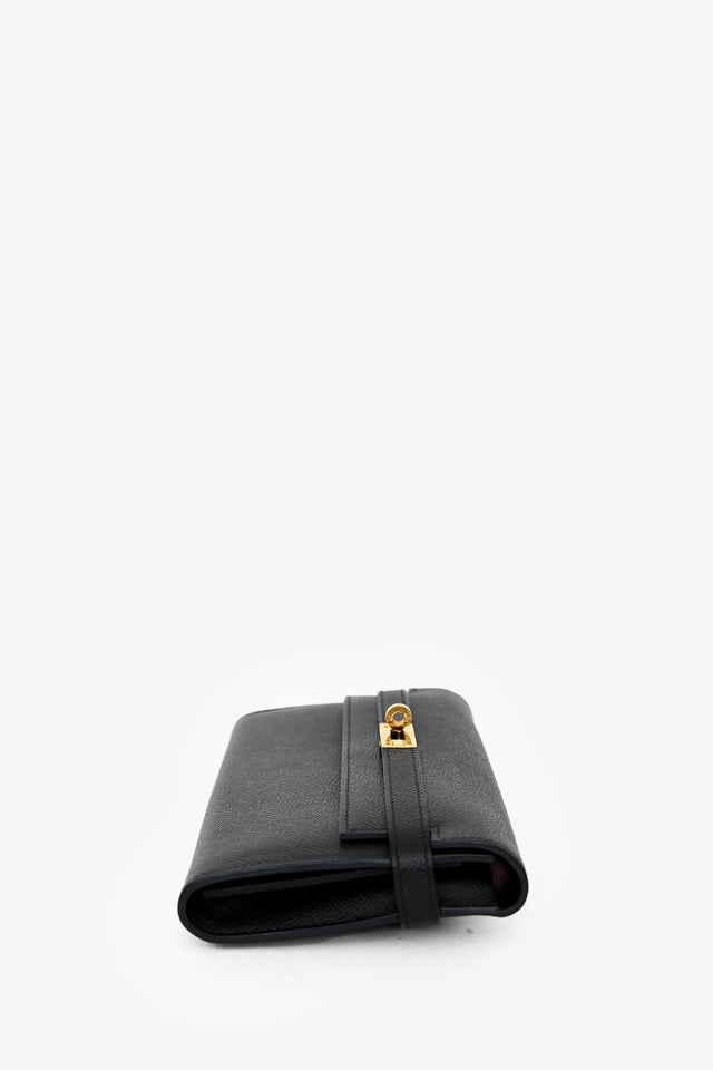 Hermes 2012 Black Epsom Leather Kelly Wallet