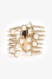 Christian Dior Faux Pearl Logo Cuff Bracelet