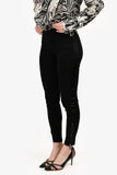 Burberry London Black Satin Side Panel Leggings Size 2