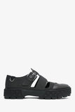 Hermes Grey Leather/Canvas Fisherman Shoe Size 41