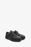 Hermes Grey Leather/Canvas Fisherman Shoe Size 41