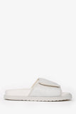 Louis Vuitton White Rubber/Leather Miami Slides Size 7 Mens