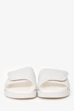 Louis Vuitton White Rubber/Leather Miami Slides Size 7 Mens
