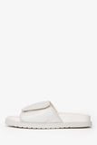 Louis Vuitton White Rubber/Leather Miami Slides Size 7 Mens