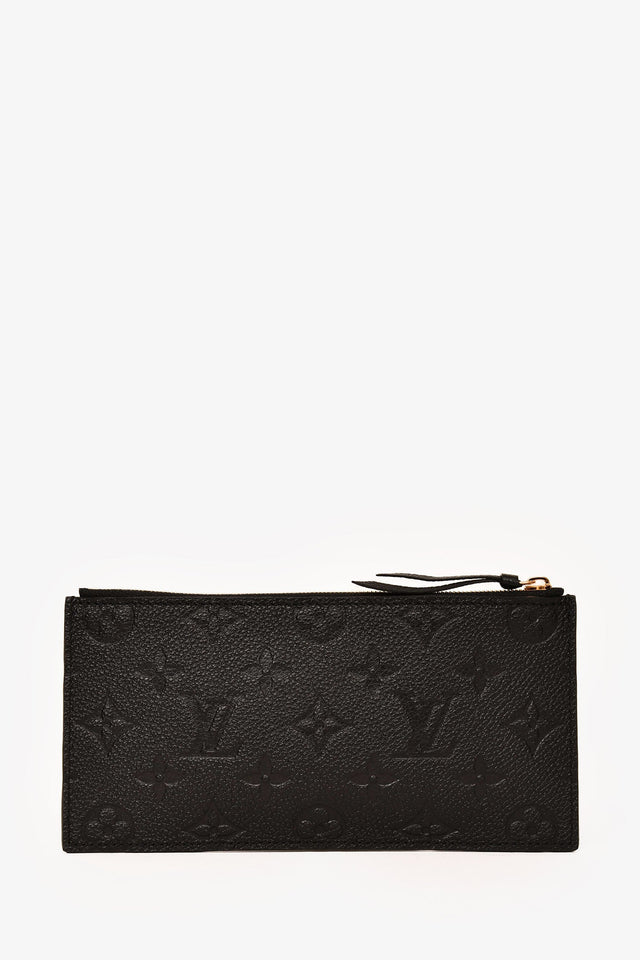 Louis Vuitton Black Leather Monogram Empreinte Felicie Zip Pouch Insert