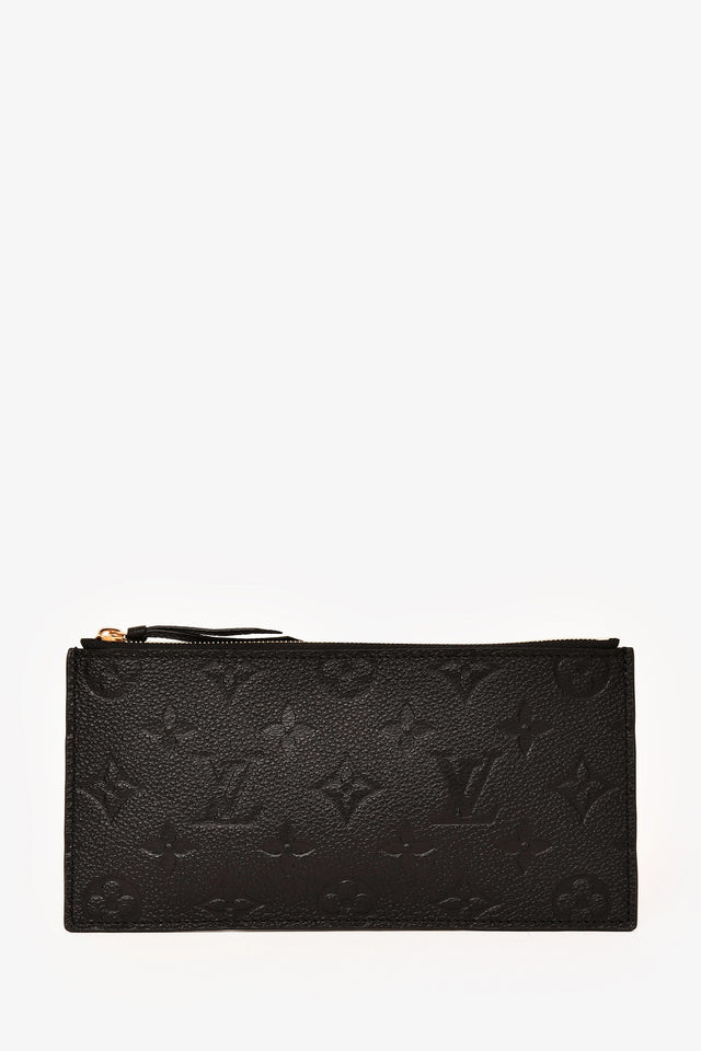 Louis Vuitton Black Leather Monogram Empreinte Felicie Zip Pouch Insert