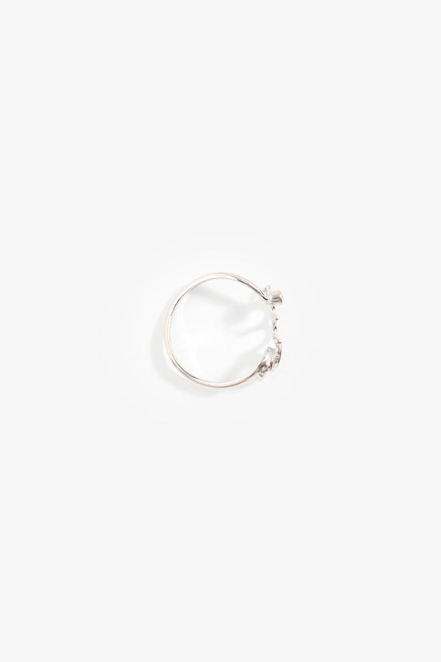 Christian Dior 18K White Gold Diamond 'Oui 'Ring Size 6.5