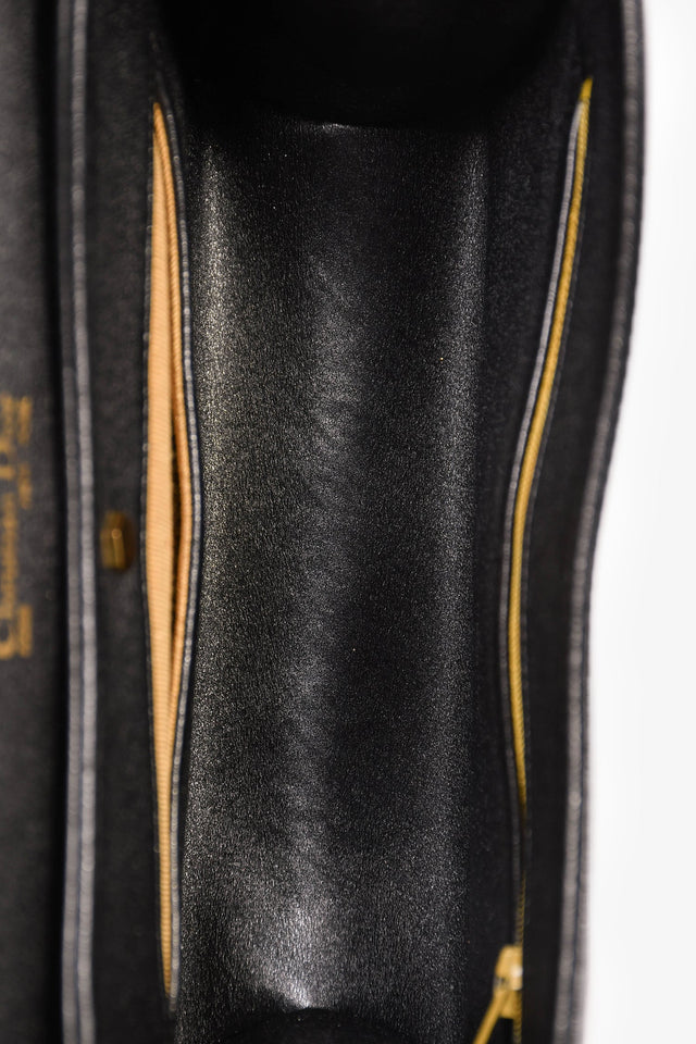 Christian Dior Black Box Leather Shoulder Bag