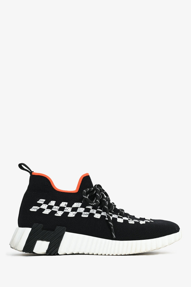 Hermes Black/White Mesh H 'Bouncing' Sneakers Size 36