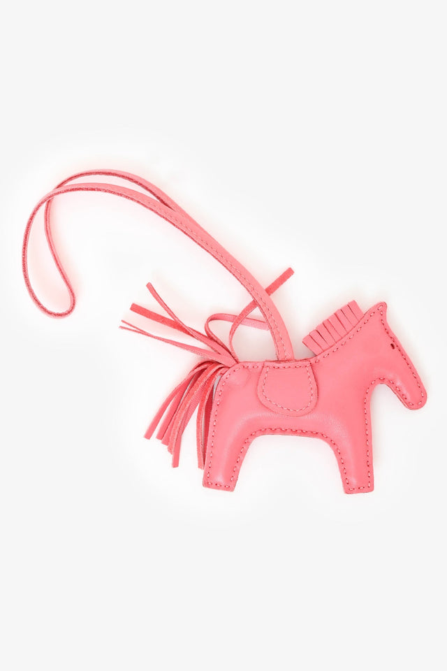 Hermes Light Pink Leather Rodeo PM Bag Charm