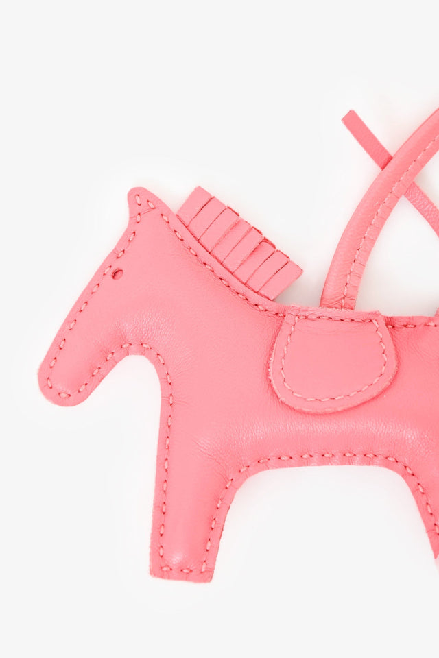 Hermes Light Pink Leather Rodeo PM Bag Charm