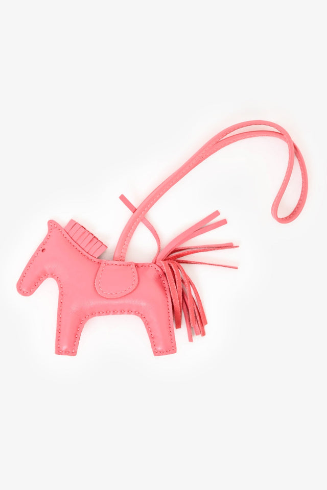 Hermes Light Pink Leather Rodeo PM Bag Charm