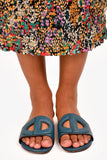 Christian Dior Teal 'D Club' Sandals Size 35