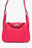 Hermes 2021 Rose Mexico/Rouge Piment Swift Leather Mini Lindy
