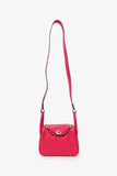 Hermes 2021 Rose Mexico/Rouge Piment Swift Leather Mini Lindy