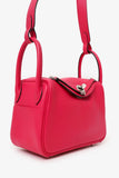 Hermes 2021 Rose Mexico/Rouge Piment Swift Leather Mini Lindy