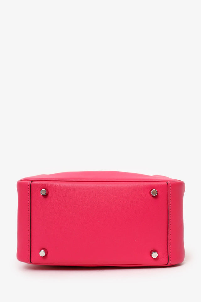Hermes 2021 Rose Mexico/Rouge Piment Swift Leather Mini Lindy