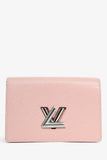 Louis Vuitton 2019 Pink Epi Twist Pochette Wallet On Chain