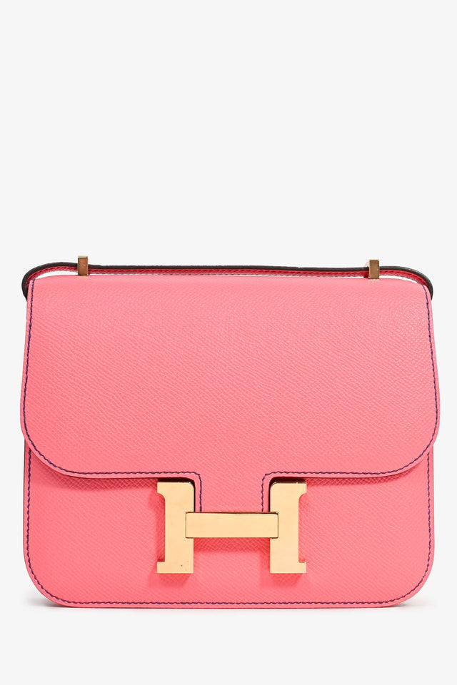 Hermes Pink Epsom Leather Constance 18