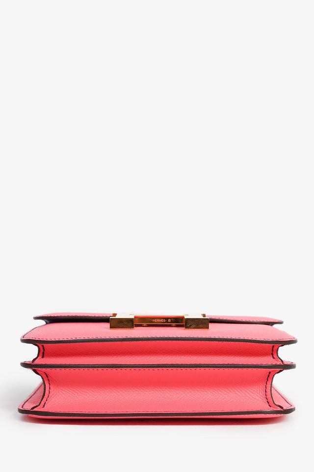 Hermes Pink Epsom Leather Constance 18