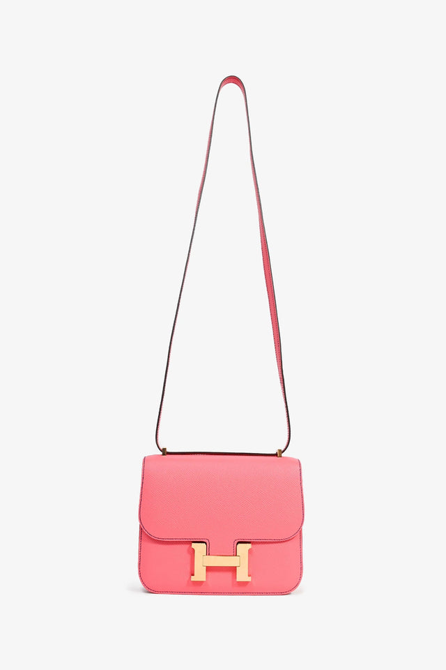 Hermes Pink Epsom Leather Constance 18