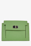 Hermes 2020 Locust Vert Chevre Leather Kelly Pocket Compact Wallet