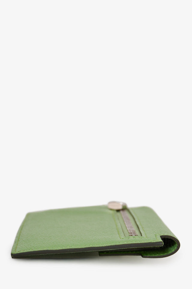 Hermes 2020 Locust Vert Chevre Leather Kelly Pocket Compact Wallet