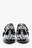 Louis Vuitton Black/White Patent Eyelet Ballet Flats Size 38.5